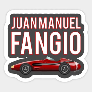 Maserati 250 F - Juan Manuel Fangio Illustration Sticker